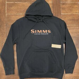 Simms  Fishing  Men's Hoodie Sweetshirt Logo Black  M, Large & XL  NEW / Tags